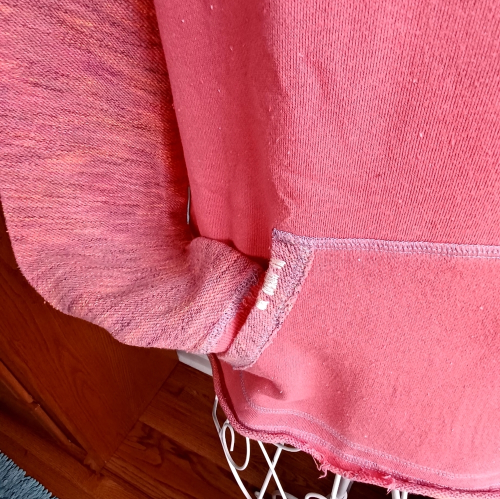 EUC LA Hearts Coral/Salmon Color Pullover Hoodie - Women's Size Large - Picture 5 of 6